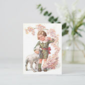 Viktorianischer Kinderlamm-Kirschbaum Postkarte (Stehend Vorderseite)