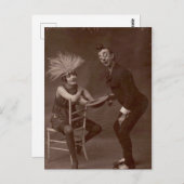 Viktorianischer komischer Clown Postkarte (Vorne/Hinten)