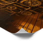 Viktorianischer Kontrollraum Steampunk-Leinwand-Wa Poster (Ecke)