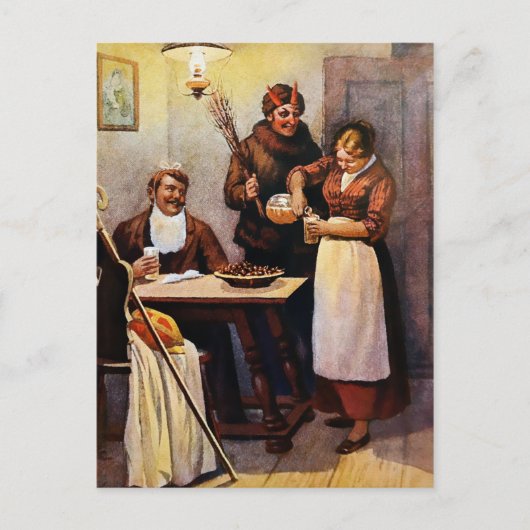 Viktorianischer Krampus Postkarte (Vorderseite)