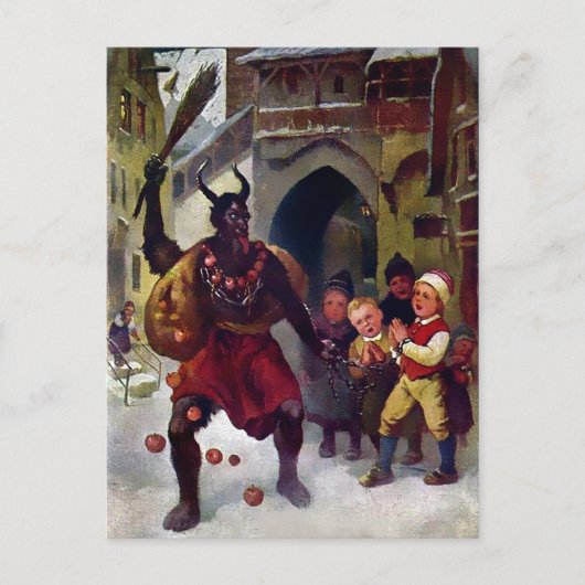 Viktorianischer Krampus Postkarte (Vorderseite)