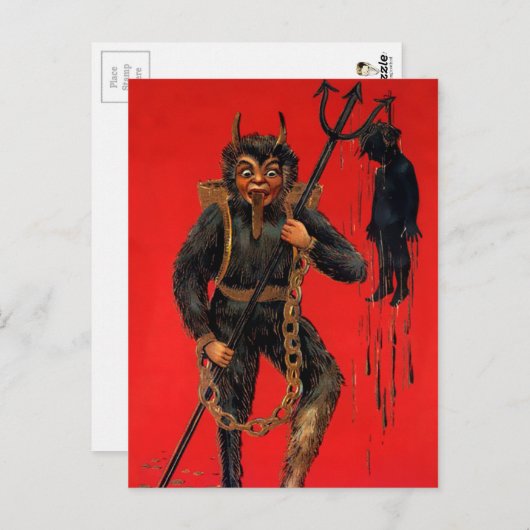 Viktorianischer Krampus Postkarte (Vorne/Hinten)