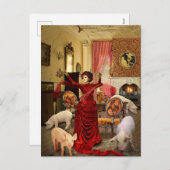 Viktorianischer Kreis Feiertagspostkarte (Vorne/Hinten)