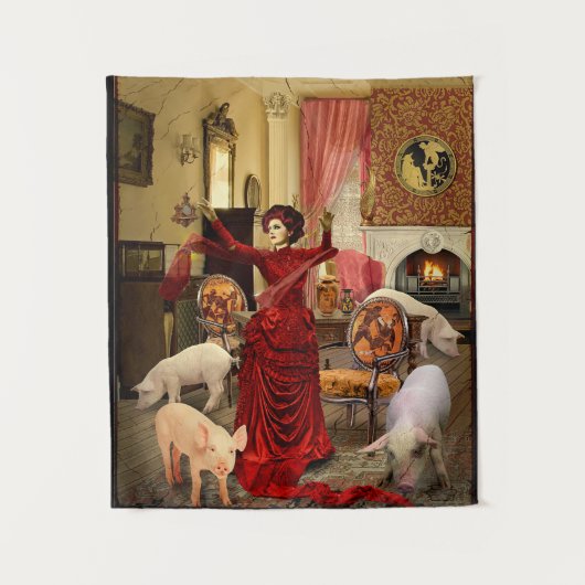 Viktorianischer Kreis Wandteppich (Vorderseite)