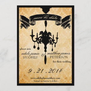 Viktorianischer Kronleuchter • schwarz & creme Sav Save The Date
