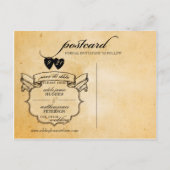 Viktorianischer Kronleuchter - schwarz und cremefa Ankündigungspostkarte (Rückseite)