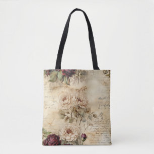 Viktorianischer Liebesbrief Florales Pergament Tasche