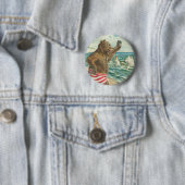 Viktorianischer lustiger Bärn-Knopf Button (Beispiel)