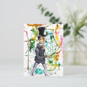 Viktorianischer Mann Postkarte (Stehend Vorderseite)