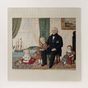 Viktorianischer Marinekapitän Familien Haifa-Bucht Puzzle