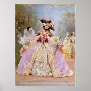 Viktorianischer Maskerade-Ball - Karneval-Plakat Poster