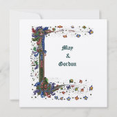 Viktorianischer mittelalterlicher Stil Einladung (Rückseite)