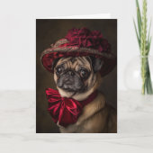 Viktorianischer Mops Weihnachten (Vorderseite)