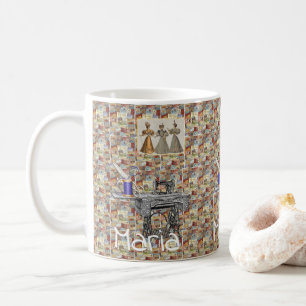 Viktorianischer Nähmaschinenbecher Kaffeetasse