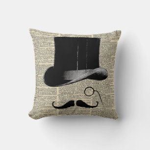 Viktorianischer oberer Hut, Vintager Wörterbuchaus Kissen