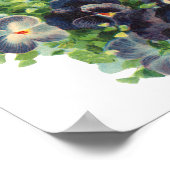 Viktorianischer Osterangel mit Lila Pansy-Blume Poster (Ecke)