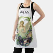 Viktorianischer Osterangel mit Lila Pansy-Blume Schürze (InSitu)