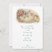 Viktorianischer Osterchic und Ei Einladung (Rückseite)