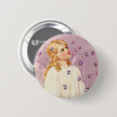 Viktorianischer Ostern-Engels-Knopf Button (Vorne & Hinten)