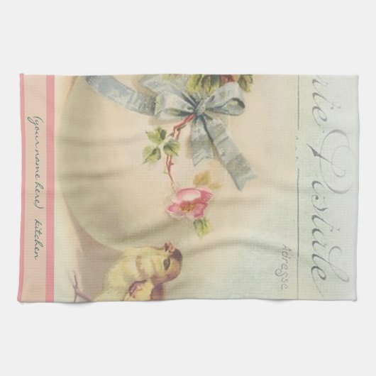 Viktorianischer Osternchic und -ei Geschirrtuch (Horizontal)