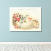 Viktorianischer Osterschick und Ei Leinwanddruck (Insitu (Holzboden))