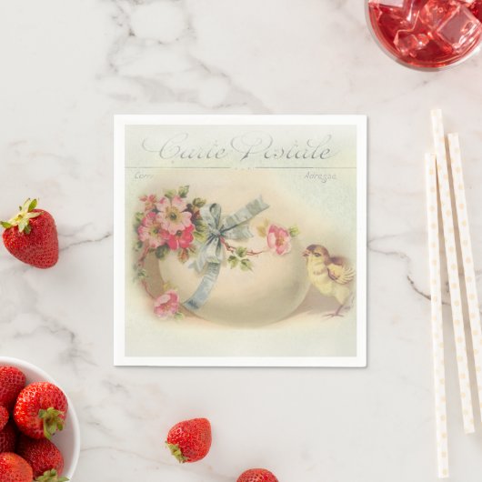 Viktorianischer Osterschick und Ei Serviette (Beispiel)