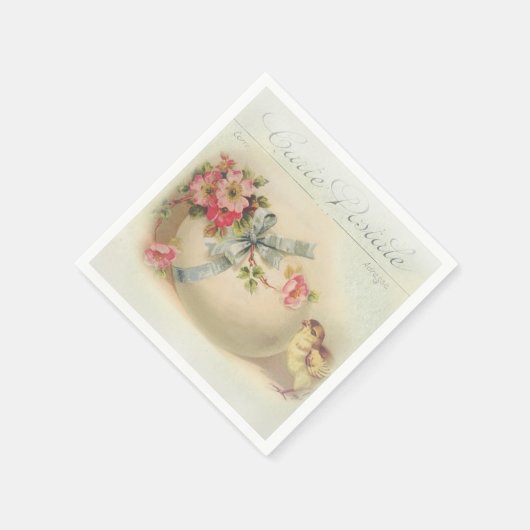 Viktorianischer Osterschick und Ei Serviette (Ecke)