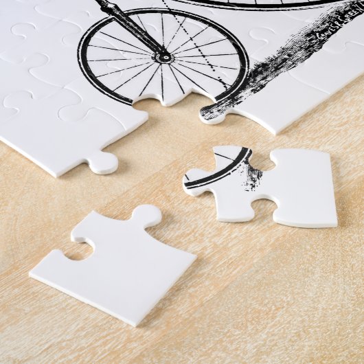 Viktorianischer Penny-Farthing-Fahrrad Puzzle (Seite)
