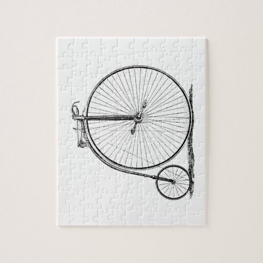 Viktorianischer Penny-Farthing-Fahrrad Puzzle (Vertikal)
