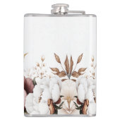 Viktorianischer Peony Luxe Hochzeit seines Vinyl W Flachmann (Rückseite)