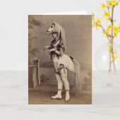 Viktorianischer Pferdekostüm-Daguerreotype/Foto Karte (Gelbe Blume)