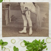 Viktorianischer Pferdekostüm-Daguerreotype/Foto Küchentuch (Gefaltet)
