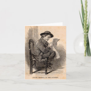 Viktorianischer Print Young America in the Country
