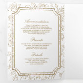 Viktorianischer QR-Code Dreifach Gefaltete Einladung (Innen Erste Seite)