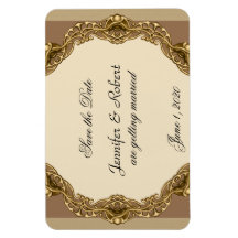 Viktorianischer Rahmen in Gold Hochzeit Sichern Si