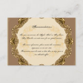 Viktorianischer Rahmen in GoldWedding-Beilage Begleitkarte (Vorderseite)