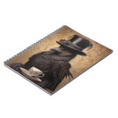 Viktorianischer Raven-Coffee - Ruled-Notebook Notizblock (Linke Seite)