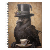 Viktorianischer Raven-Coffee - Ruled-Notebook Notizblock (Vorderseite)