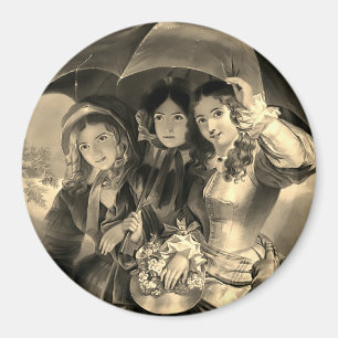 Viktorianischer Regenschirm viktorianischer Damenw Magnet