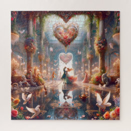 Viktorianischer Rokoko verzauberter Valentinstag T Puzzle