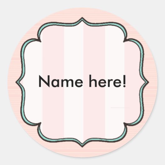 Viktorianischer rosa Aufkleber (Vorderseite)