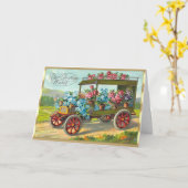 Viktorianischer rosa karte (Gelbe Blume)