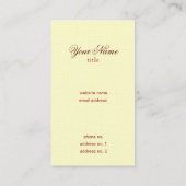 Viktorianischer Rosen-Blumenstrauß-elegante Visitenkarte (Rückseite)