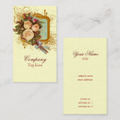 Viktorianischer Rosen-Blumenstrauß-elegante Visitenkarte (Vorne/Hinten)