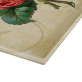 Viktorianischer Rosen-Blumenstrauß Schneidebrett (Ecke)