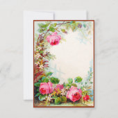 Viktorianischer Rosen-Hütten-Garten-freier Raum Dankeskarte (Rückseite)