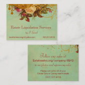 Viktorianischer Rosen-Wirbel u. Spritzer-Standard Visitenkarte (Vorne/Hinten)