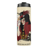 Viktorianischer Roter Steampunk Thermosbecher (Vorderseite)