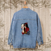 Viktorianischer Roter Steampunker Jeansjacke