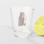 Viktorianischer Roter Steampunker Schnapsglas (Rückseite)